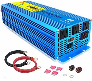 LVYUAN（リョクエン）インバーター 正弦波 24V 2000W 最大4000W DC 24V（直流）AC100V（交流）変換 50HZ 60HZ カーインバーター 太陽光発