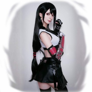 [NSPSTT] ティファ コスプレ 格闘服 FF7 コスプレ衣装 イベント仮装 ティファ コスチューム 全アクセサリー付き GC760A (ティファ 格闘服