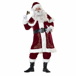 [OSC] サンタ コスプレ 仮装 メンズ 大きいサイズ 厚い サンタコス サンタクロース 大人用 クリスマスパーティー コスプレ 祭り 8点セッ