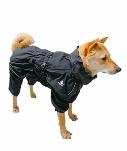 ASMPET ドッグウェア ペット服 中型犬 秋冬 防寒着 犬 コート 愛犬のお散歩 軽量 冬服 完全防水 着脱簡単 背中開き 犬服 防風 防雪 暖か