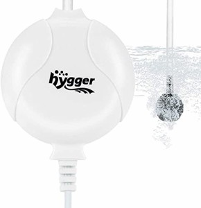 Hygger エアーポンプ 水槽用 酸素ポンプ 空気ポンプ エアレーション 酸素提供 低騒音 1.5W 効率的 省エネ 小型 ポータブル 熱帯魚 アクア