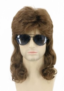 Topcosplay メンズ ウィッグ ロング カーリー 巻き毛 ハロウィーン 80年代のロッカーヘビーメタルパンクカーリーウィッグ コスプレ 仮装