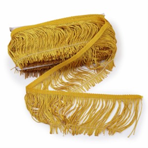 Beadthoven 約10m 幅10cm ゴールド フリンジレース フリンジトリム タッセル ポリエステルリ製 フリンジ テープ トリムリボン 手芸用 服