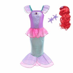 [Dressy Daisy] 幼児 女の子 人魚姫 コスチューム コスプレ 衣装 子供 アリエル プリンセス ドレス ハロウィン 仮装 アクセサリー 付き 