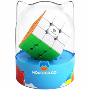 Monster Go 3x3 NonMag 公式 マジックキューブ, 回しやすい モンスターGo ステッカーレス - 安い パズル 子供 初心者向け 練習用 教育キ