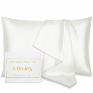 Utukky 枕カバー シルク枕カバー【TVで紹介】50×70cm シルク100％枕カバー 6Aランク 封筒式 両面用 シルクタイプ 封筒式 ピローケース 