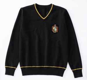 ハリーポッター グリフィンドール 衣装 単品 コスチューム 男女共用 (Hufflepuff（イェロー）長袖セーター, XS)