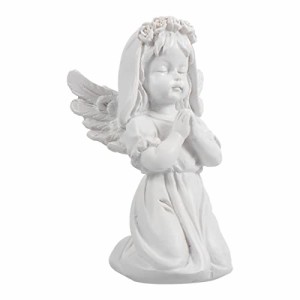 OUNONA 天使 置物 エンジェル 天使像 インテリア オブジェ 祈る天使の女の子 彫刻 ガーデン 庭 かわいい 樹脂 ギフト プレゼント 癒し置