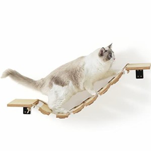 FUKUMARU キャットステップ 吊り橋 キャットウォーク DIY 木製 遊び場 猫 猫用 棚 32.5cm