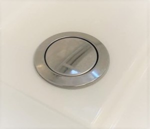 LIXIL (リクシル) INAX 押しボタン プッシュワンウェイ排水栓用 浴室部品 [ PBF-01-KOB/DM ] メタル調