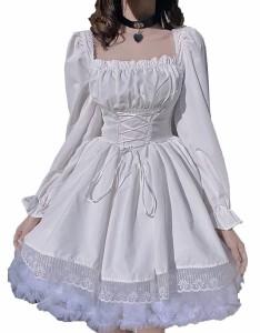 [FULINE] ワンピース ロリータ Lolita ゴスロリリボン コスプレ 可愛い プリンセス お嬢様 ドレス 森ガール ロリータ服 衣装 洋服 レディ