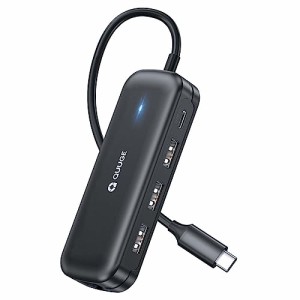 QUUGE 5in1 タイプC to 有線LAN 変換 ハブ PD対応 Type-c ハブ LANポート USB3.0×3 USB LAN変換アダプター 1Gbps高速通信 100W急速充電 