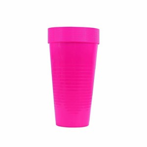 OUNONA 12ピース 割れないコップ プラスチックコップ ドリンクカップ パーティー 子供用 幼稚園 カラーコップ レッド 400ml 飲みカップ 