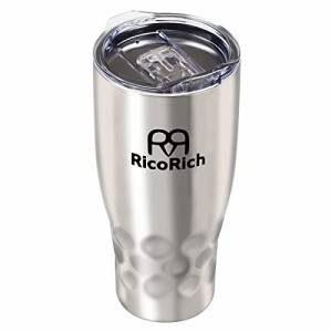 真空断熱タンブラー 蓋つき ステンレス 二重構造 魔法瓶 900ml シルバー RR RicoRich (RRWB11-SL-N)