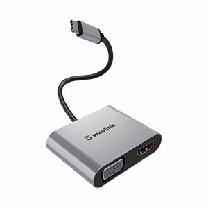 WAVLINK USB C-HDMI VGA 変換アダプタ 4K@60Hzプラグアンドプレイ USB-C-変換ケーブ ル コンバーター ノートパソコン/タブレット/スマホ
