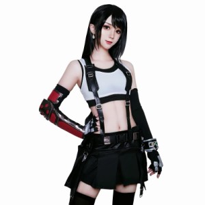 [NSPSTT] ティファ コスプレ 格闘服 FF7 コスプレ衣装 イベント仮装 ティファ 全アクセサリー付き コスチューム GC760A (ティファ 格闘服