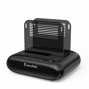 WAVLINK デュアルベイHDDスタンド 外付けハードドライブドッキングステーション 2.5または3.5インチHDD用USB3.0からSATAI / II/III オフ