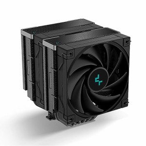 DeepCool AK620 ZERO DARK 高性能 CPU クーラー、デュアルタワー設計、2x 120mm フルイド ダイナミック ベアリング ファン、6 つの銅製ヒ