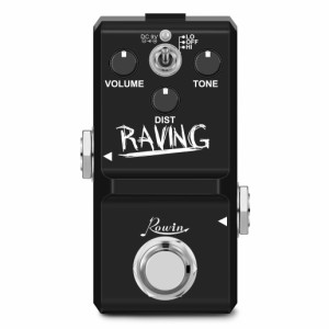 Rowin Analog Heavy Metal Distortion Pedal Mini Raving Pedal for Guitar True Bypass LN-305
