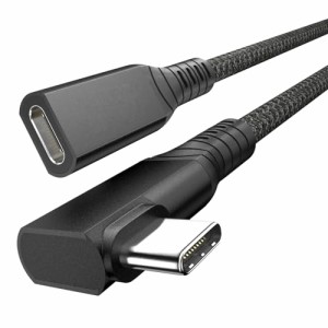 UseBean L字USB 4 延長ケーブル 0.6M,直角 USB4 Thunderbolt 4/Thunderbolt 3 延長コード,PD 100W 高速充電 40Gbps 高速転送 8K@60Hz タ