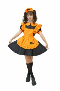 [Watshi] ハロウィン 仮装 メイド服 魔女っ子ワンピ キッズ 魔女の宅急便 仮装 大人 衣装 可愛い 大人用 女の子 可愛い 魔女の宅配屋さん