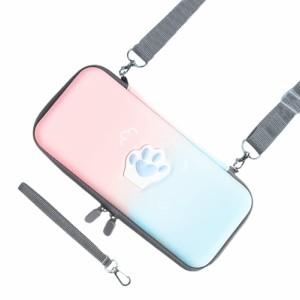 HIGHAWK Switch収納 Nintendo Switch用ケース ショルダー 保護 カバー 防水 猫肉球 可愛い 防塵 耐衝撃 ニンテンドー用 任天堂スイッチ 