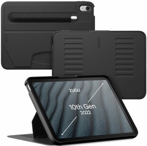 ZUGU iPad 第10世代 ケース (2022) 10.9インチ 極薄 落下衝撃保護 ８段階 スタンド 機能 オートスリープ ペンホルダー スマートカバー (i