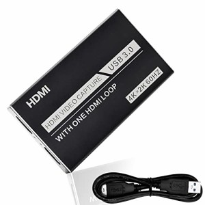 4K HDMI キャプチャーボード ビデオ ゲームキャプチャー USB3.0 60fps パススルー フルHD ビデオキャプチャー 内蔵 ゲーム実況生配信、会
