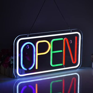 JOMOBUTY OPENネオンサイン LEDオープンネオンライト店看板 店舗インテリア レストラン バー 居酒屋 喫茶店用サイン パーティー装飾 イベ