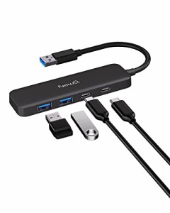 デュアルUSB C USB A 3.0ハブ。2* USB-C 3.0と2* USB-A 3.0の4ポート、ラップトップ、PS4、フラッシュドライブ、HDD、Xbox、プリンタ、マ