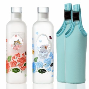 TDN タイムマーカー ウォーターボトル 500ml 結婚祝い ペアグラス 水筒 500ml 水筒カバー 結婚記念日 プレゼント 夫婦 カップル ペアグラ