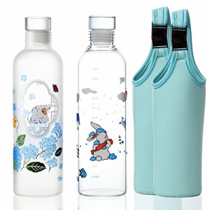 TDN 結婚祝い ペアグラス 水筒 500ml 水筒カバー 結婚記念日 プレゼント 夫婦 タイムマーカー ウォーターボトル カップル ペアグラス ス