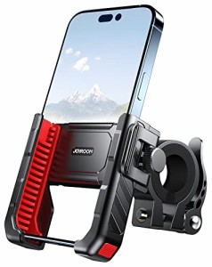 JOYROOM 自転車携帯ホルダー バイク 【カメラを邪魔しない】 スマホスタンド ロードバイク スマートフォン 振動吸収スマホ固定 携帯 置き