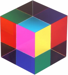 キューブプリズム CMY Cube カラーキューブ アクリル アクリル立方体 半透明 滑らか 装飾用 心癒し 50mm 40mm (40mm)