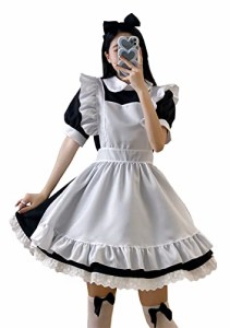 [FULINE] メイド服 コスプレ メイド 定番 衣装 3点セット 仮装 コスチューム こすぷれ 可愛い 男ウケ レディース ハロウィンコスプレ 2XL