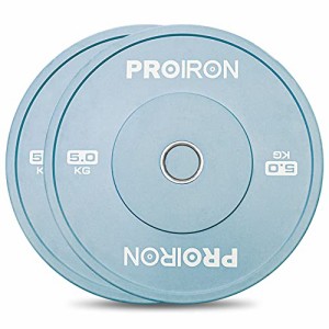 PROIRON ダンベル プレート バーベル プレート オリンピック 穴径50ｍｍ 5kg 2個セット 筋トレ プレート セット ウエイトリフティングプ