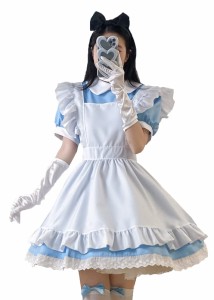 [FULINE] メイド服 コスプレ メイド 定番 衣装 3点セット 仮装 コスチューム こすぷれ 可愛い 男ウケ レディース ハロウィンコスプレ 大