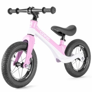 CXWXC キックバイク 2歳〜5歳 12インチ キッズバイク 子ども用 スポーツ ペダルなし自転車 ブレーキなし 誕生日プレゼント ピンク (CX-52