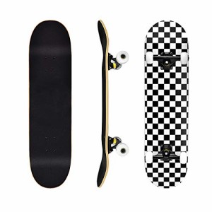 Nobuwileスケボー 子供 初心者 小学生 キッズ スケートボード コンプリート 31×8インチ スケボーデッキ 完成品 skateboard 7層カナディ