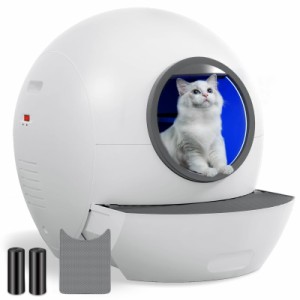 KungFuPet 猫トイレ 自動 60Lスマート 自動猫トイレ APPコントロール 定期掃除 お手入れ簡単 全自動トイレ 猫用トイレ 安全保護機能 猫 