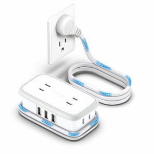 NTONPOWER 電源タップ 4AC口＋3USBポート 1m 延長コード usb付き 小型 軽量 usb コンセント 充電 テーブルタップ PSE技術基準適合 ケーブ