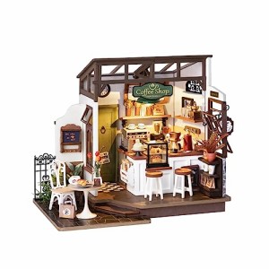 Rolife ミニチュアハウス カフェ 喫茶店 NO.17 Caf? ミニチュアハウスキットドールハウス DIY 立体パズル LED 手作りキット 組み立て 木