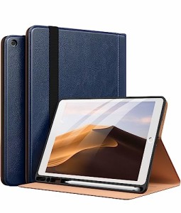 Maledan iPad 9世代 ケース iPad 10.2 ケース 8世代/7世代 ケース (2021/2020/2019)二段階角度調節 ペンシル収納機能 PUレザー テレワー