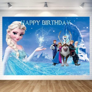 アナと雪の女王 バースデー タペストリー アナと雪の女王 誕生日 飾り付け バースデー フォトポスター アナと雪の女王 誕生日 写真背景 H