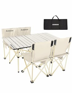 Aomoso アウトドア テーブル チェア 7点セット アルミテーブル椅子 ピクニック ベンチセット ピクニックテーブル 超軽量 折り畳み 組立簡