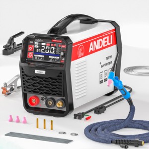 ANDELI 100V/200V 200A TIG溶接機 TIG/アーク溶接/CLEAN/パルス LEDスクリーン インバーター直流溶接機 TIG-250MPC