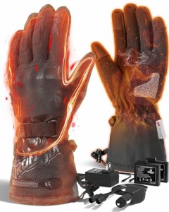 IRON JIA’S バイク電熱グローブ 冬 ヒーターグローブ 電熱手袋 シガーソケット給電 7.4V 防水 防寒 3秒速暖 タッチパネル 4段階温度調節