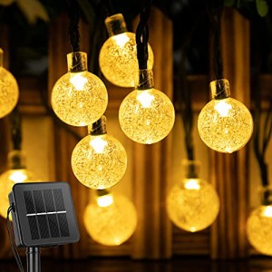 Brightown ソーラー ストリングライト LED イルミネーションライト60電球 11M IP65防水 夜間自動点灯 8種点灯モード クリスマスライト ガ