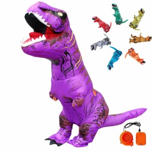 [REKUCCI] 恐竜 着ぐるみ コスプレ ハロウィン ティラノサウルス コスチューム 大人も子供も楽しめるティラノサウルスのコスプレ 膨張式 