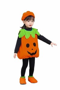 [ニューキング] ハロウィン 衣装 子供 かぼちゃ コスプレ 仮装 女の子 男の子用 パンプキン キッズ コスチューム 帽子 着ぐるみ セット 